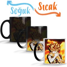 Baskı Dükkanı Fairy Tail Natsu Dragneel Fire Dragon Sihirli Kupa Bardak Porselen