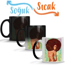 Baskı Dükkanı Negra Mandala Sihirli Kupa Bardak Porselen