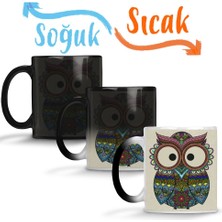 Baskı Dükkanı Baykuş Sihirli Kupa Bardak Porselen