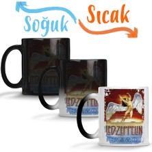 Baskı Dükkanı LED Zeppelin Sihirli Kupa Bardak Porselen