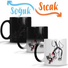 Baskı Dükkanı Nightmare Withered Foxy Sihirli Kupa Bardak Porselen