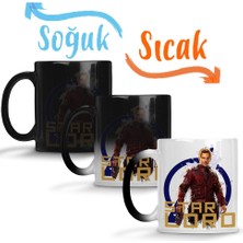 Baskı Dükkanı Avengers Star  Sihirli Kupa Bardak Porselen