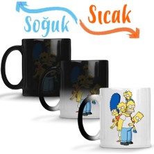 Baskı Dükkanı Familia Simpsons Sihirli Kupa Bardak Porselen