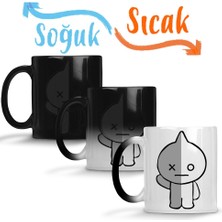 Baskı Dükkanı Bts BT21 Tata Sihirli Kupa Bardak Porselen