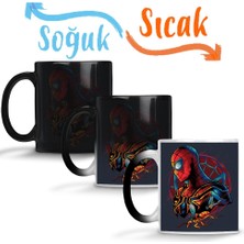 Baskı Dükkanı Spiderman Far From Home Sihirli Kupa Bardak Porselen