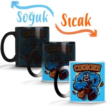 Baskı Dükkanı Cookie Monster Kurabiye Canavarı Hulk Sihirli Kupa Bardak Porselen
