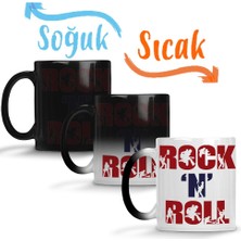 Baskı Dükkanı Rock N Roll Sihirli Kupa Bardak Porselen