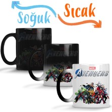 Baskı Dükkanı Marvel Avengers 05 Sihirli Kupa Bardak Porselen