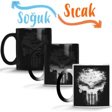 Baskı Dükkanı The Punisher Sihirli Kupa Bardak Porselen