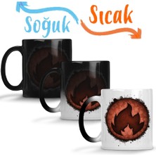 Baskı Dükkanı Horse The Fire Types Sihirli Kupa Bardak Porselen