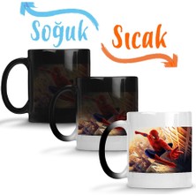 Baskı Dükkanı Spider Man Sihirli Kupa Bardak Porselen