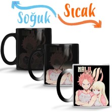 Baskı Dükkanı Natsu Lucy Nalu Matching Shirts Sihirli Kupa Bardak Porselen