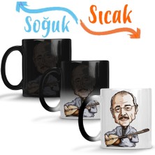 Baskı Dükkanı Neşet Ertaş Neşet Baba Sihirli Kupa Bardak Porselen