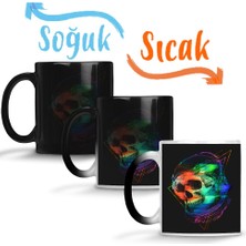 Baskı Dükkanı Skull Sihirli Kupa Bardak Porselen