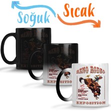 Baskı Dükkanı Rodeo Reno Sihirli Kupa Bardak Porselen