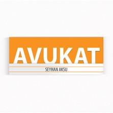 BK Kişiye Özel Avukat Duvar & Kapı Isimliği (Model 7)