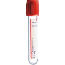 Vacusera Kırmızı Kapaklı Vakumlu Boş Kan Alma Tüpü 10 ml