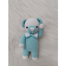 Oyuncak Park Mavi Miniş Ayıcık Uyku Arkadaşı Amigurumi  Oyuncak