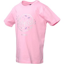 Hummel Re Kız Çocuk Pembe Baskılı Bisiklet Yaka Tişört