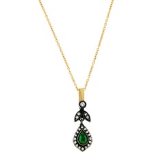 T51 Tuğrul Altın 0,42 Ct Elmas Yakut  Kolye