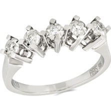 T51 Tuğrul Altın 0,13 Ct Pırlanta Beştaş Yüzük