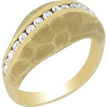 T51 Tuğrul Altın Taşlı Altın Yüzük T002115