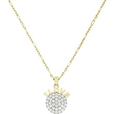 T51 Tuğrul Altın Altın Aşk Kolye T001283