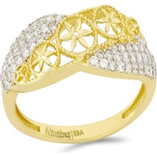 T51 Tuğrul Altın Taşlı Altın Yüzük T009775