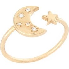 T51 Tuğrul Altın Taşlı Altın Yüzük T016245