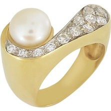 T51 Tuğrul Altın Altın Inci Yüzük T007622