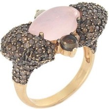 T51 Tuğrul Altın Taşlı Altın Yüzük T007745