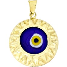 T51 Tuğrul Altın Altın Nazar Boncuklu Kolye Ucu T006429