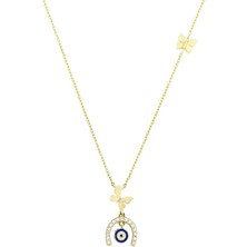 T51 Tuğrul Altın Altın At Nalı Kolye T010789