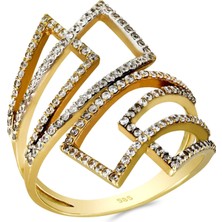 T51 Tuğrul Altın Taşlı Altın Yüzük T025027