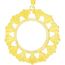 T51 Tuğrul Altın Çerçeveli Altın Kolye Ucu T038744