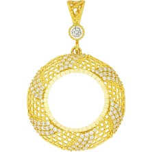 T51 Tuğrul Altın Çerçeveli Altın Kolye Ucu T036469