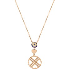 T51 Tuğrul Altın Altın Nazar Boncuklu Kolye T038571