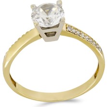 T51 Tuğrul Altın Altın Tektaş Yüzük T044853