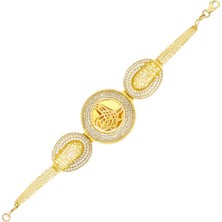 T51 Tuğrul Altın Osmanlı Tuğralı Altın Bileklik T043554