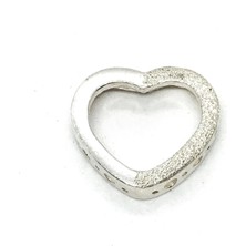 Nisa 925 Ayar Gümüş Lazerli Kalp Kolye Ucu