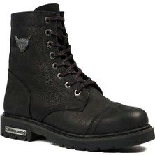 Hammer Jack Siyah Deri Erkek Bot 102 18505 V2 Günlük Kullanım İçin Dayanıklı Taban