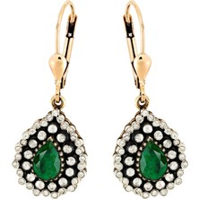 T51 Tuğrul Altın 2,42 Ct Zümrüt Elmas Küpe