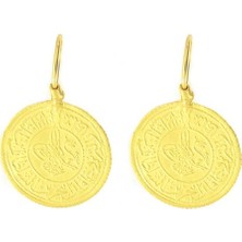 T51 Tuğrul Altın Altın Osmanlı Tuğralı Küpe T001861