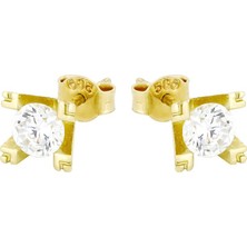 T51 Tuğrul Altın Altın Tektaş Küpe T034486