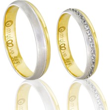 T51 Tuğrul Altın Altın Çift Alyans T045055-T045056