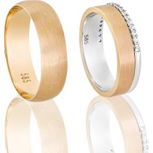 T51 Tuğrul Altın Altın Çift Alyans T046536​-T044999