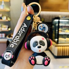 Derin Düşler Kulaklıklı Panda Anahtarlık ve Çanta Aksesuarı