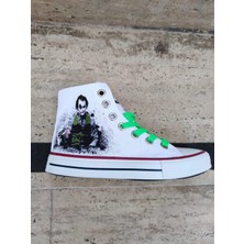 Mech Butik Joker Karakterli Unisex Baskılı Keten Spor Ayakkabı  Sneaker