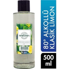 Marmara 80° Alkollü Kolonya 500 ml Limon Cam Şişe 8691541002411  Kolonya