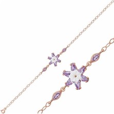 925 Gümüş Lotus Çiçeği 925 Ayar Gümüş Bileklik